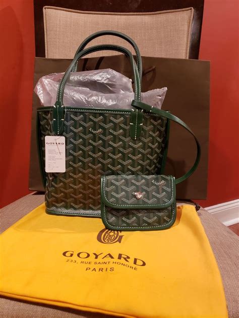 goyard tote green|reversible goyard tote bag.